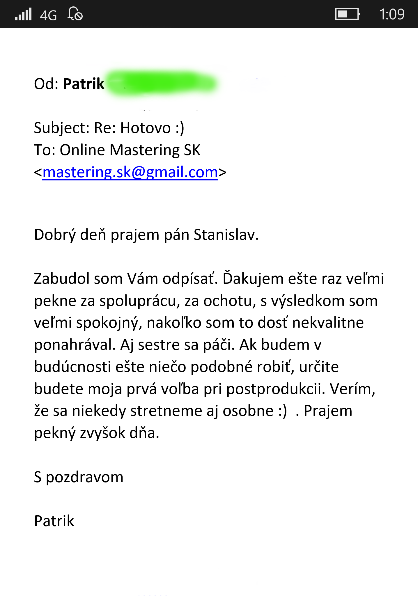 Online Mastering SK je najlepsi mastering